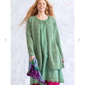 Gudrun Sjoden green Molly cardigan, brand new in package, size medium